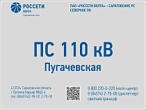 Плакат РОССЕТИ ВОЛГА Саратовские сети